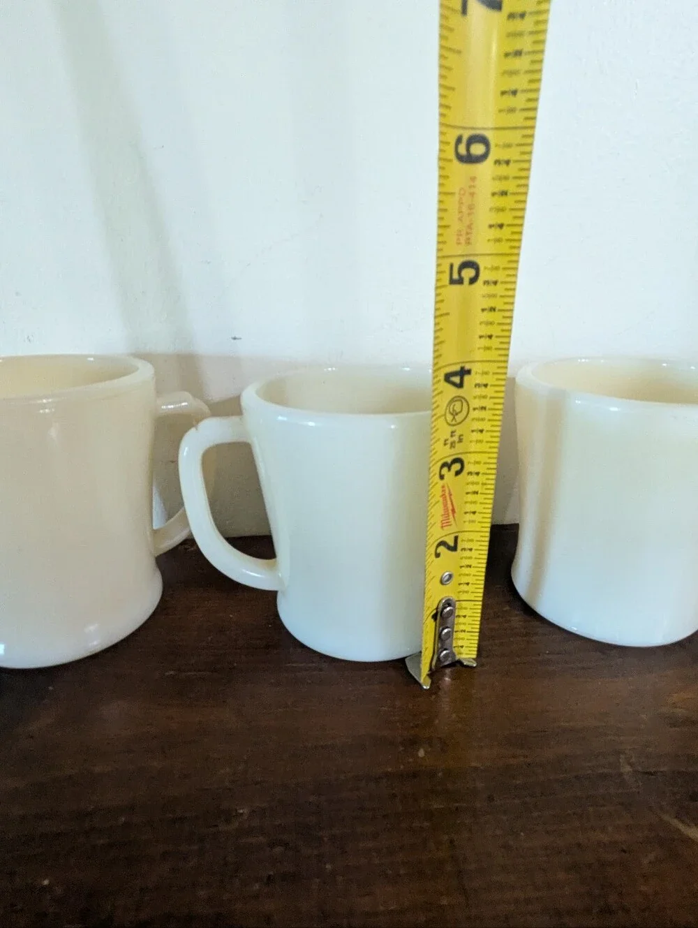 Vintage Fire King Milk Glass D-Handle Coffee Mugs - Set of 3 Antique Anchor Hock